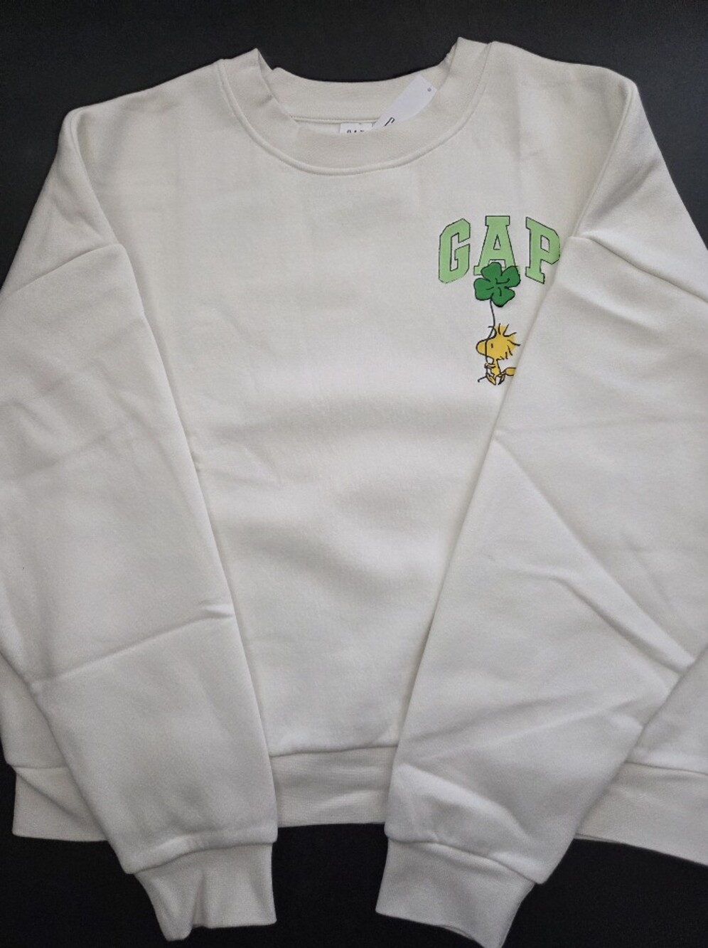 NWT- GAP Peanuts "Twitty Bird" Crew Neck Relaxed Wedge Fleece Sweatshirt-Size XL - Picture 9 of 14